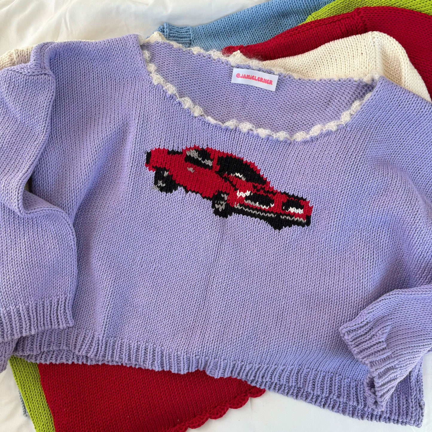 Pale Lilac Car Sweater