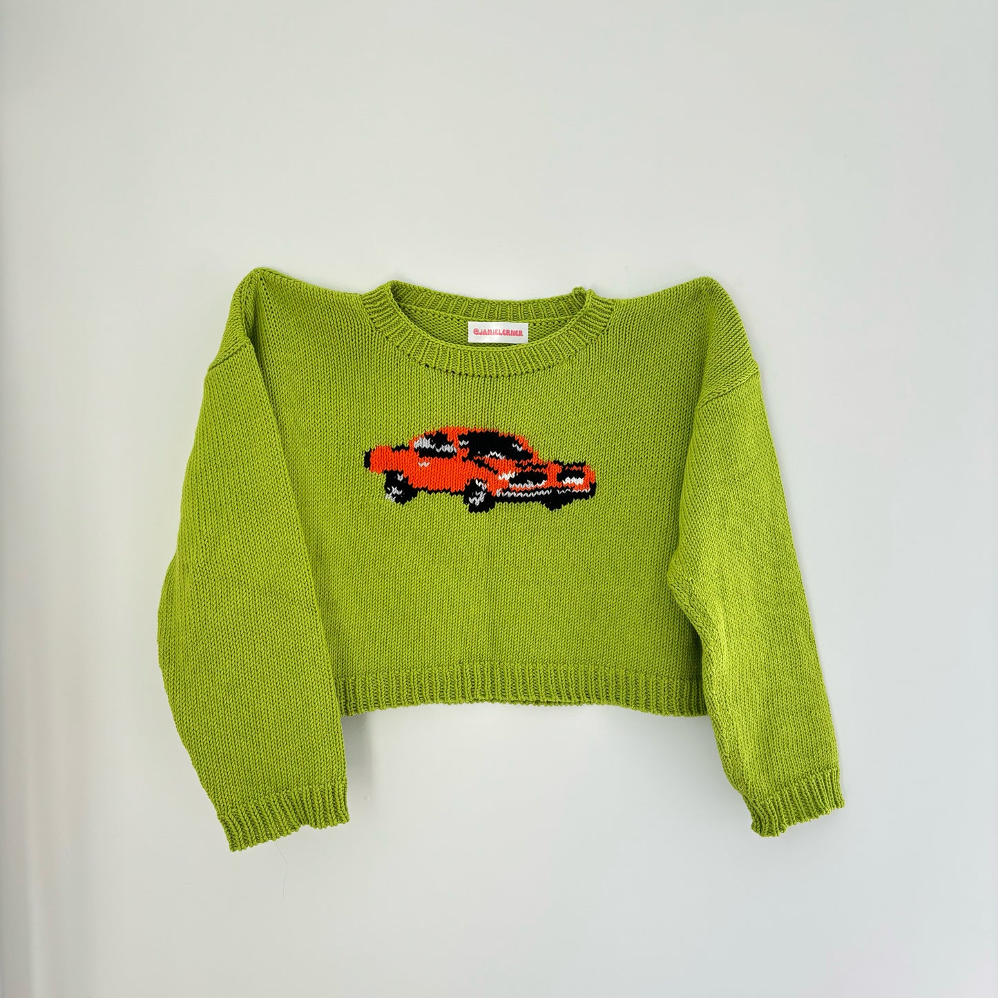 Bright Lime Car Sweater