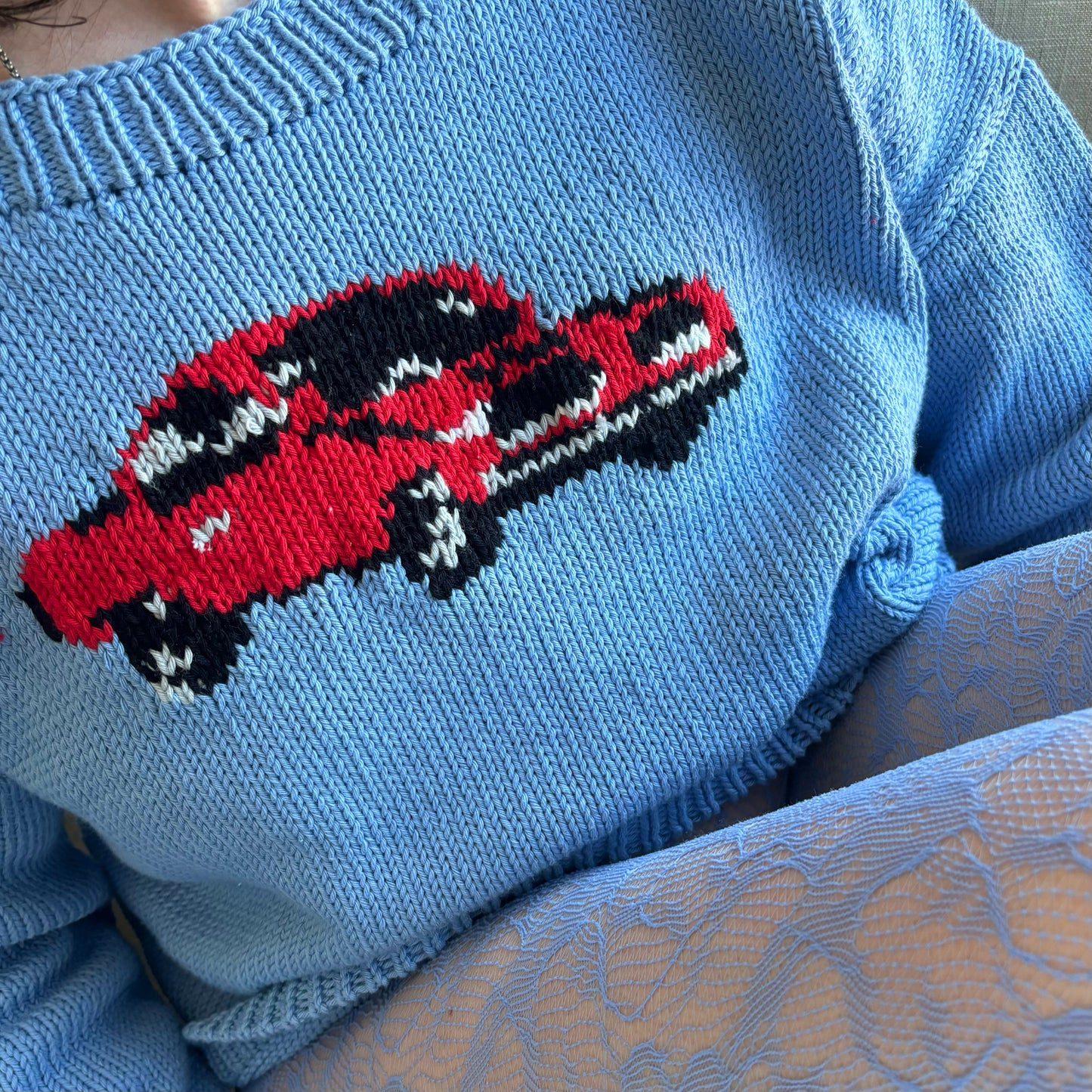 Summer Sky Car Sweater