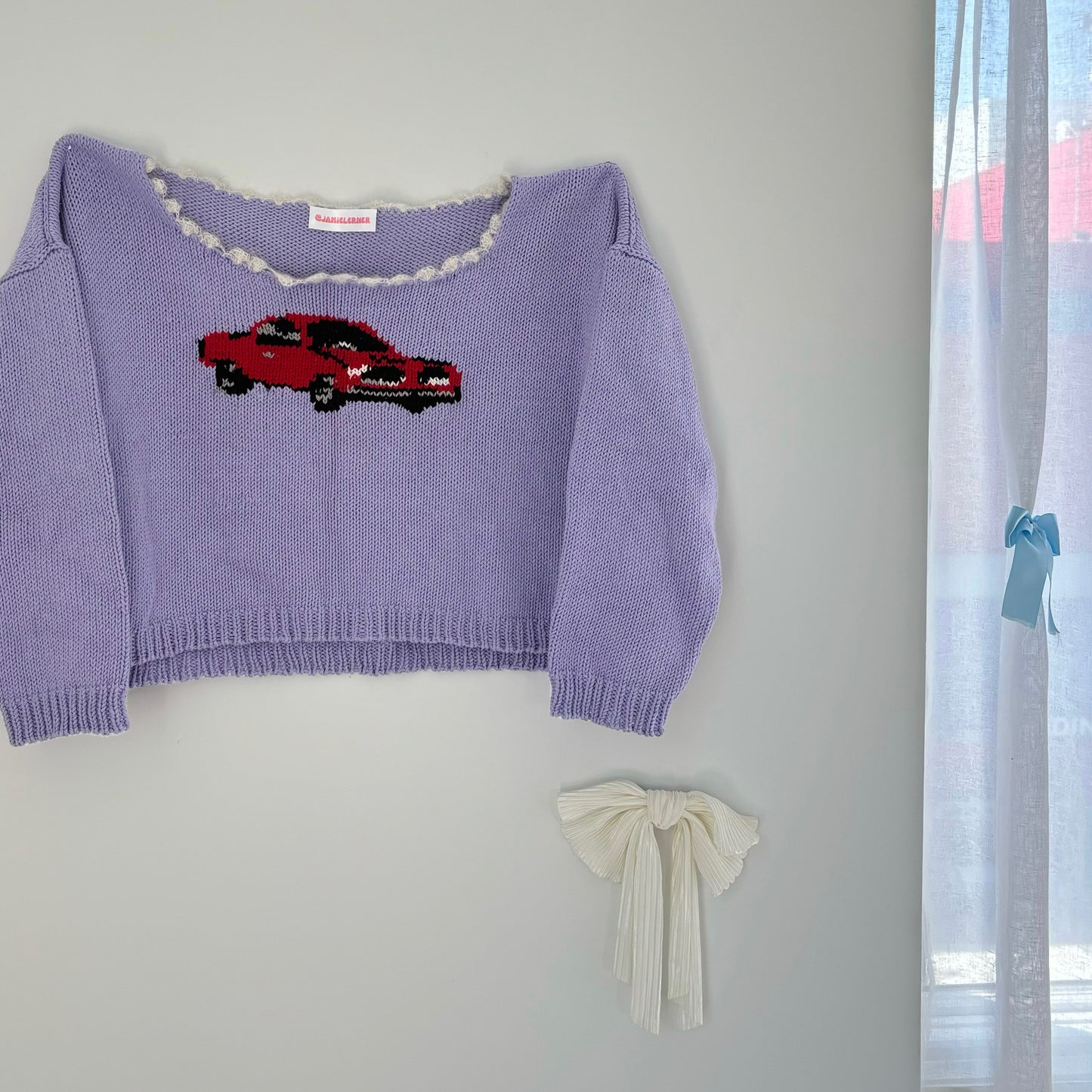 Pale Lilac Car Sweater