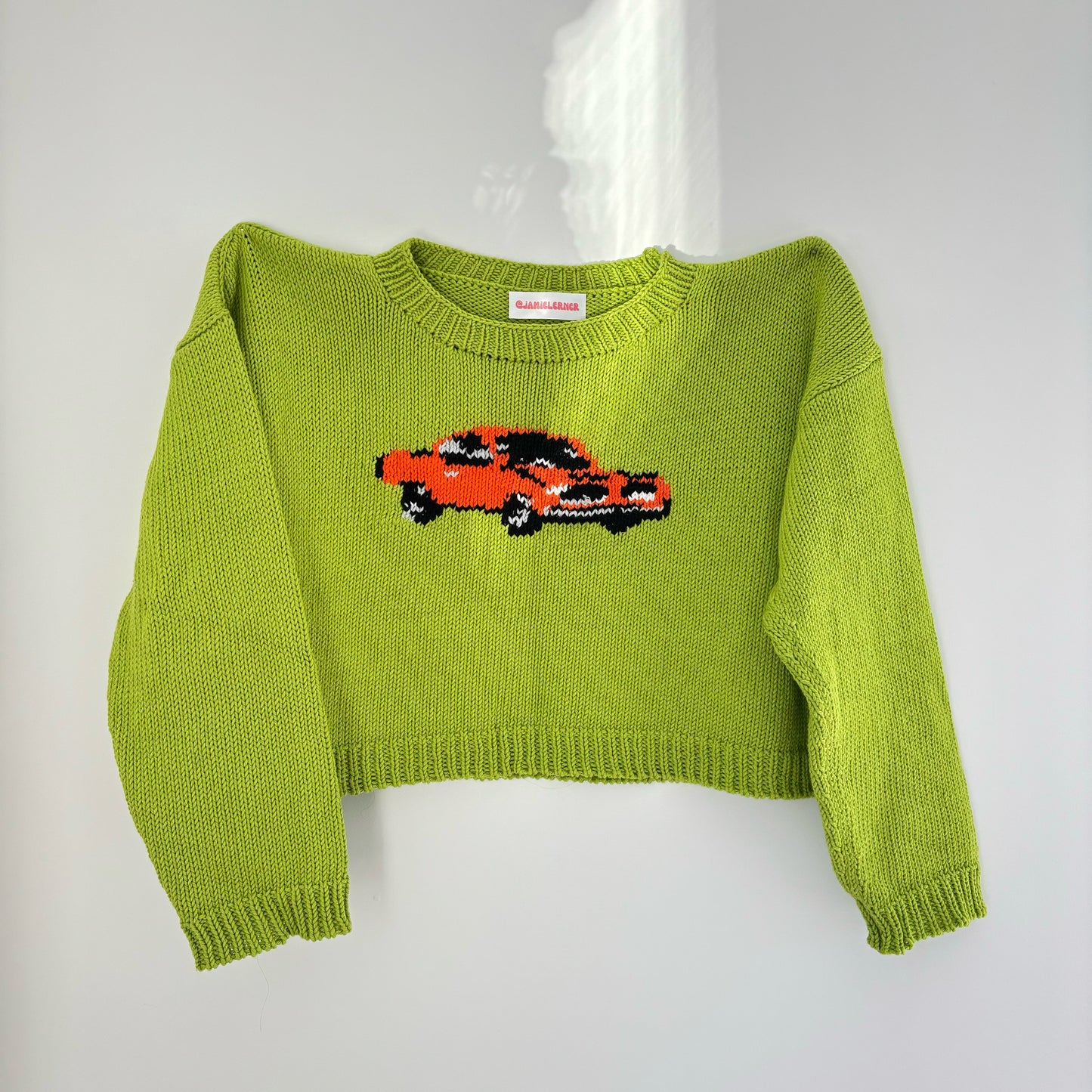 Bright Lime Car Sweater