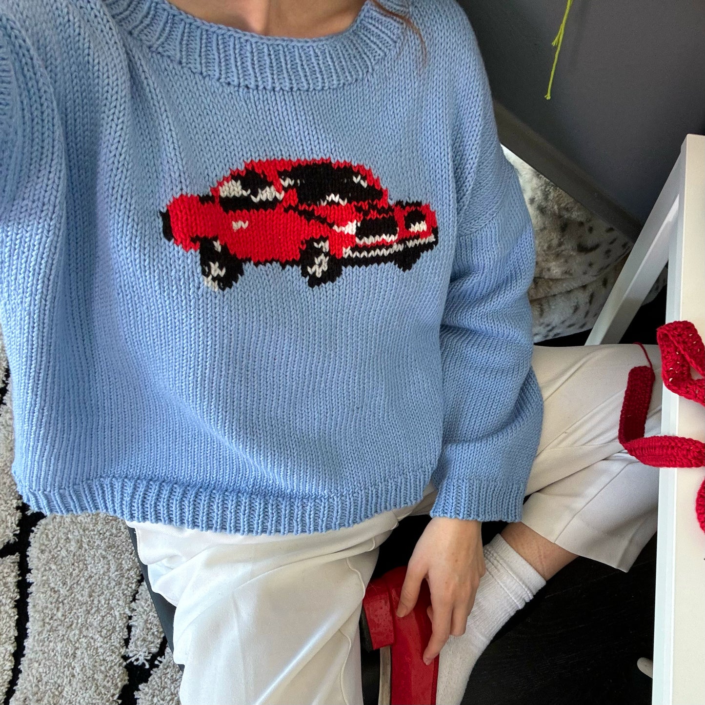 Summer Sky Car Sweater