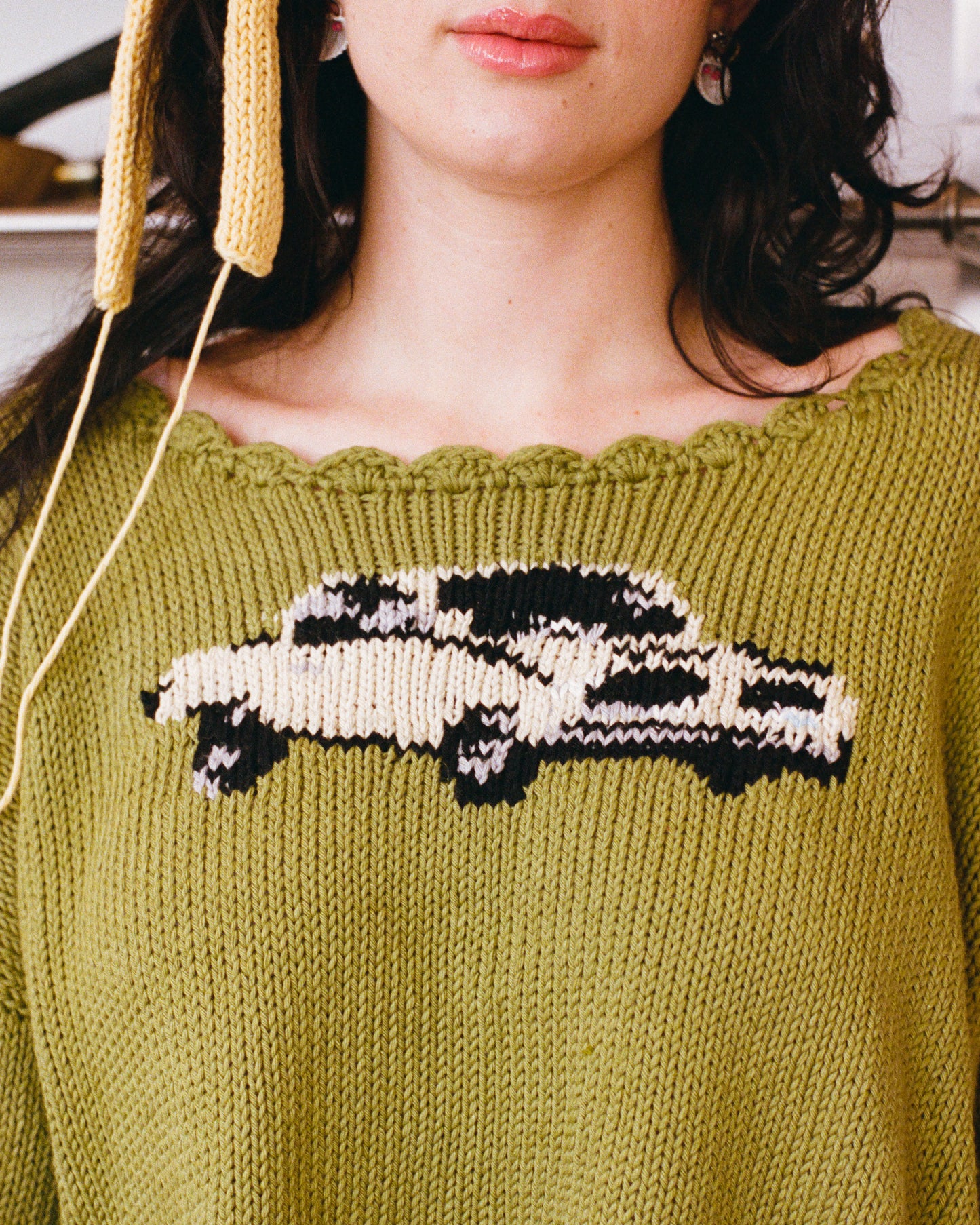 Green Car Sweater