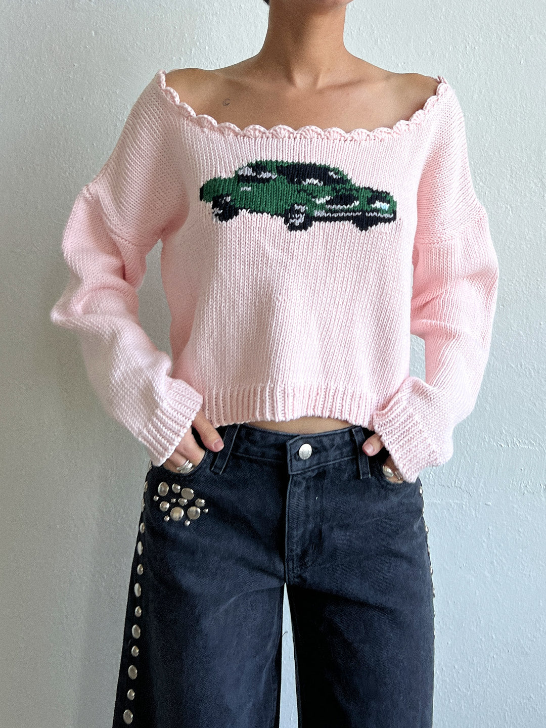 Pink Car Sweater