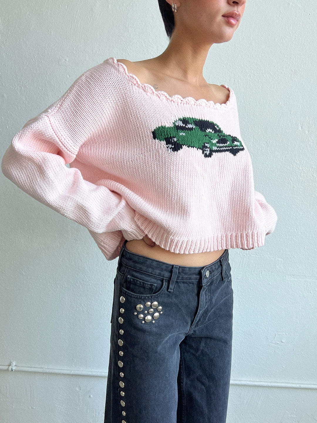 Pink Car Sweater