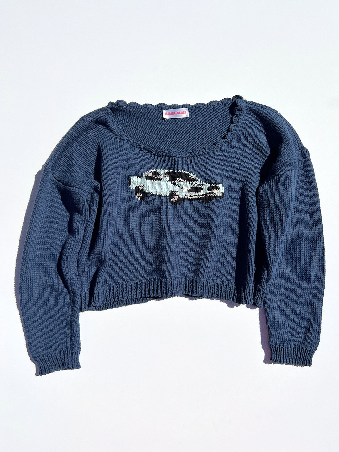 Navy Car Sweater