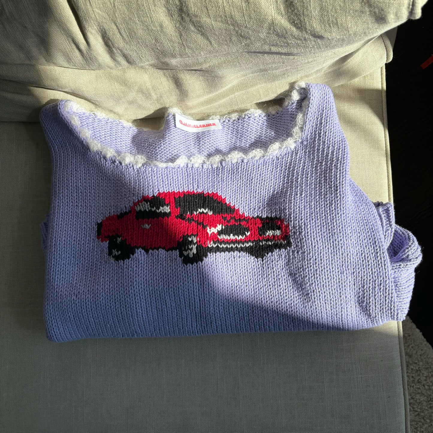 Pale Lilac Car Sweater