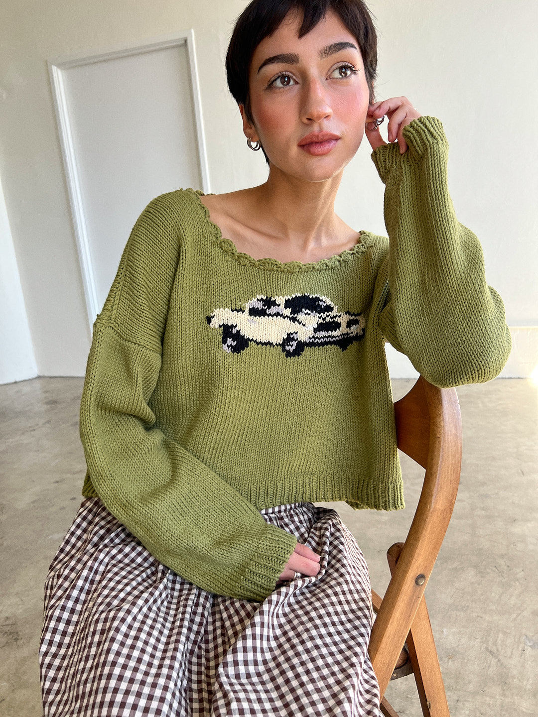 Green Car Sweater