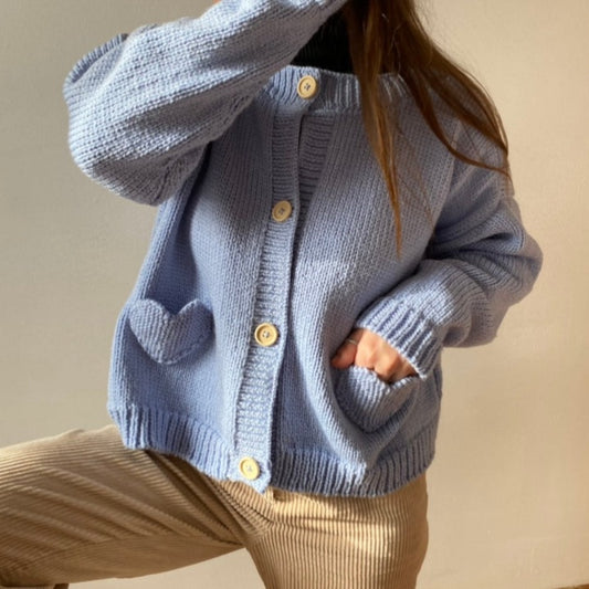 Blue Heart Pocket Sweater